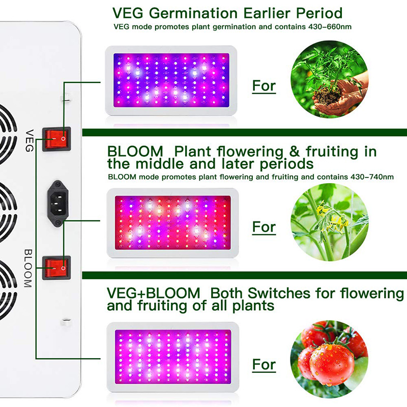 Grow Lights for Seedlings 60W 100W 150W Full Spectrum Hydroponic Led Grow  Light For Indoor Plants - BBIER