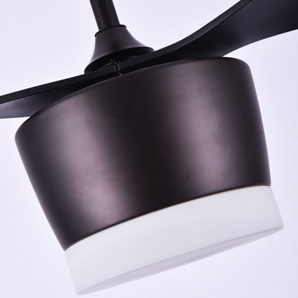 75W DC Ceiling Fan with Led Light and Remote 52 inch 3 ABS Blades for Living Room