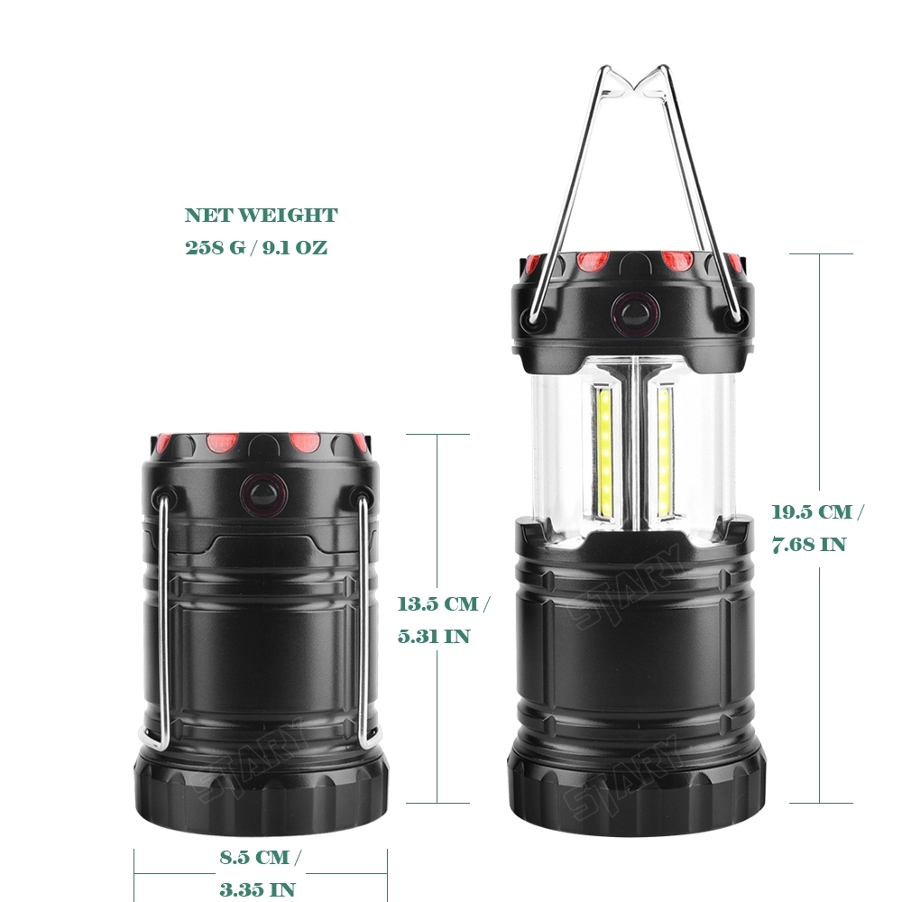 12W Large Battery Operated Lanterns With Led Flash Light