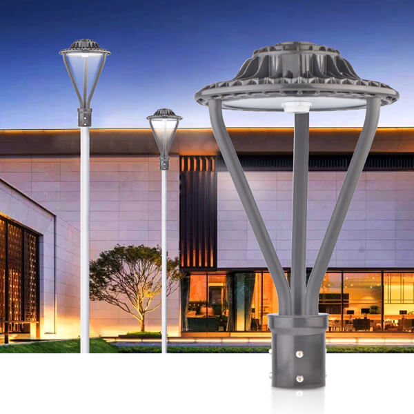 30W Post Top Light Fixture Garden IP65 ETL DLC Approved Motion sensor Light for Parks