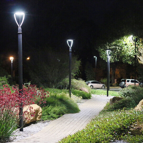 30W Post Top Light Fixture Garden IP65 ETL DLC Approved Motion sensor Light for Parks