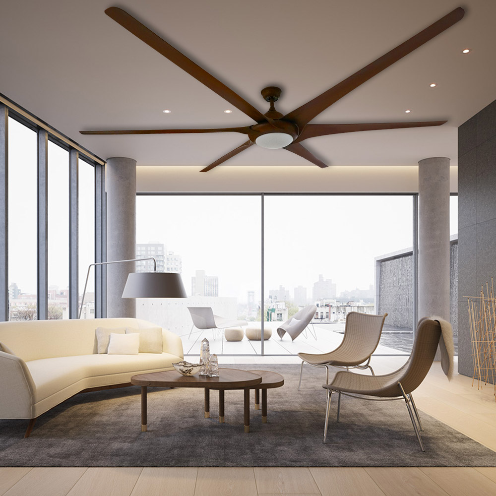 75W 30 Inch Flush Mount Ceiling Fan with Light 52 Inch Plywood for Living Room