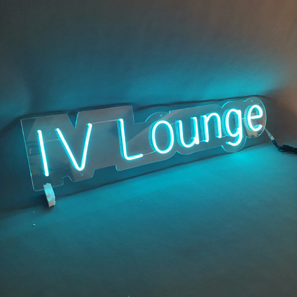 Blue Led Sign Handmade Customizable High Quality for Advertising