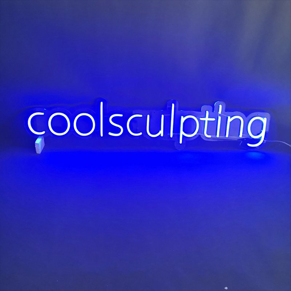 Blue Led Sign Handmade Customizable High Quality for Advertising