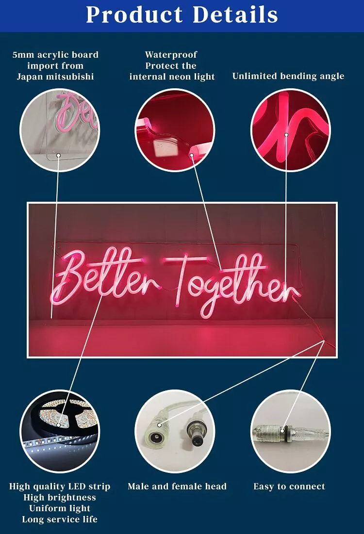 Party-Neon-Light-Custom-Made-Letter-or-Shape-Mounting-on-Wall-or-Hanging-by-Ropes
