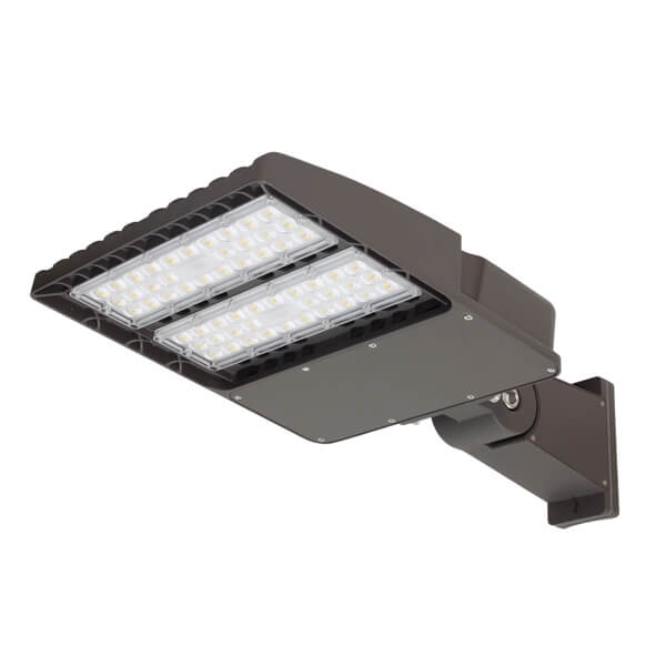 Shoebox Light Fixture 150W 130lm/W IP65 can make customized logos ETL DLC Approved for Parking Lot
