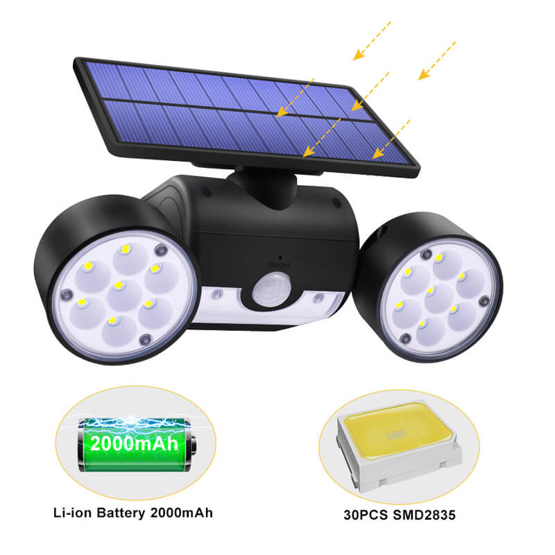Best Solar Motion Flood Light 2.5W Supplier 360 Degree Adjustable for Yard