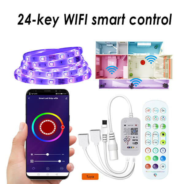 Best rgb Led Strip Maker WiFi Tuya APP Drop Shipping OEM ODM Acceptable from China Factory