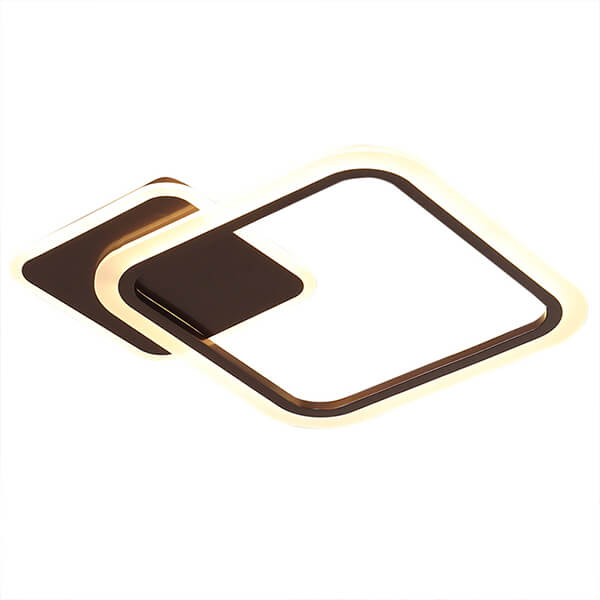 Cool Flush Mount Ceiling Lights White Square Decorative Residential Coffee Bar Led Ceiling Light