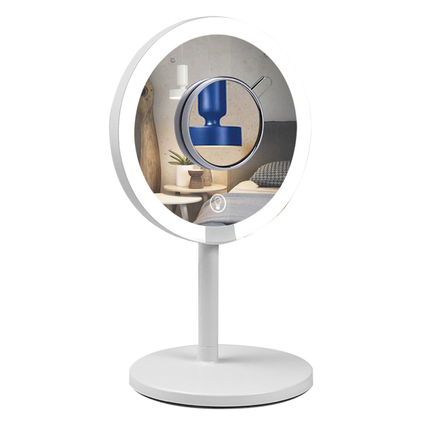 Tall Lighted Makeup Mirror Led light make up desktop cosmetic led mirror with 360 Degrees Rotation BBIER