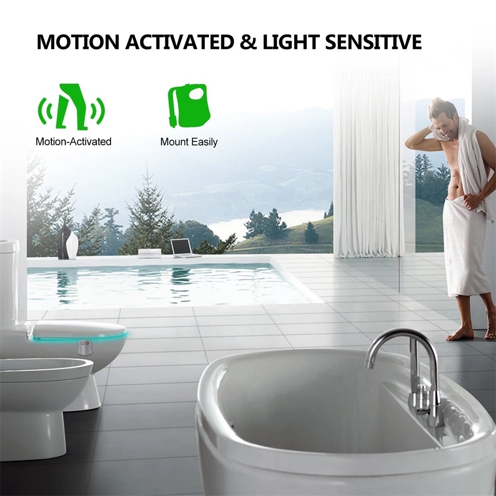 Toilet Motion Light LED Toilet Motion Sensor Night Light Toilet Bowl Night  light for Bathroom