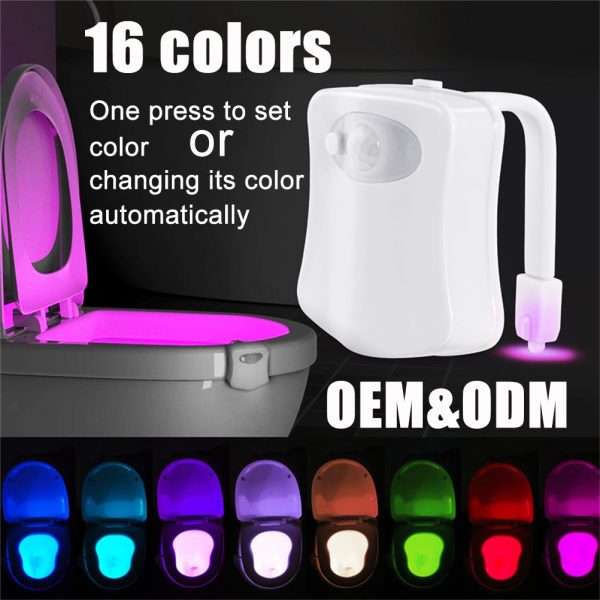 Motion Activated LED Night Light for Toilet Seat