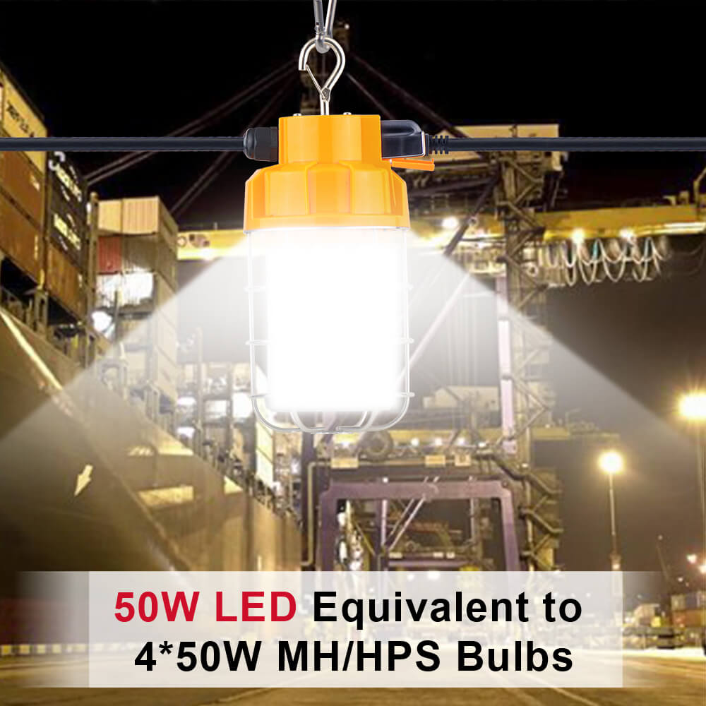 50W Temporary Work Light with Remote 6500lm IP65 For Industrial Lighting