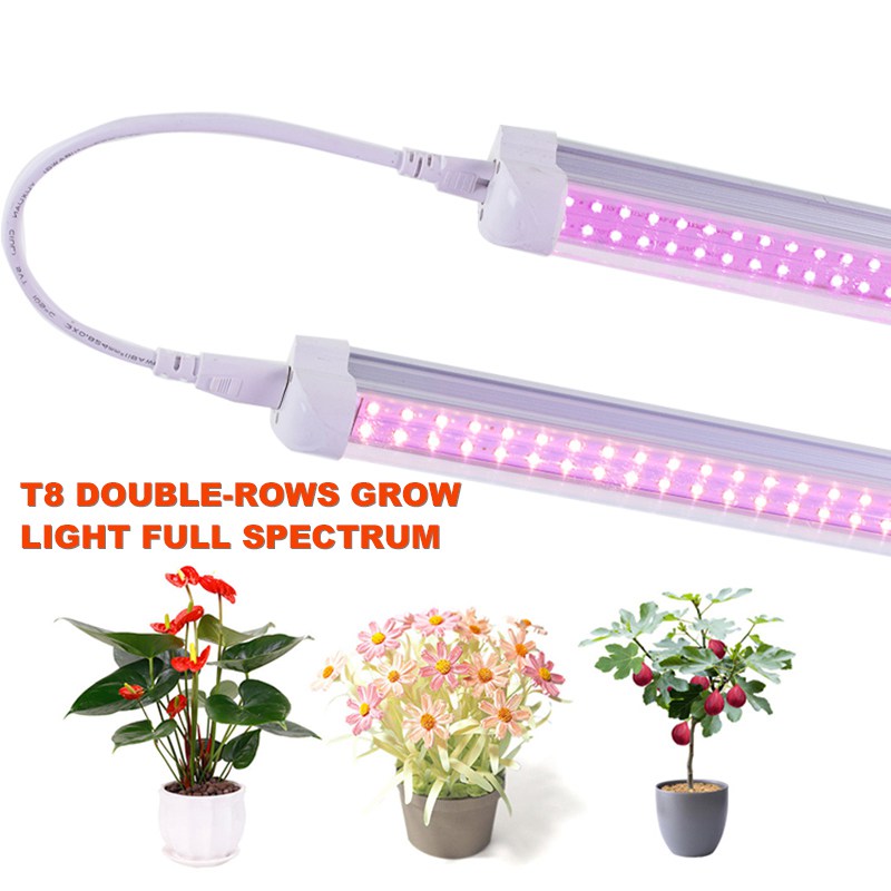 18W LED T8 Grow Bulbs IP40 with AC85-265V Double-rows