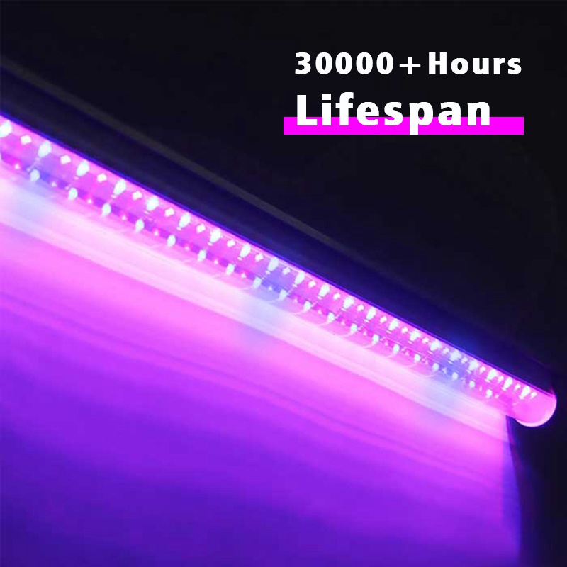 24W T8 LED Grow Light Bulbs IP40 Double-rows Full spectrum