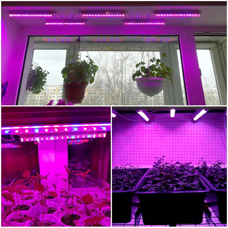 36W T8 Grow Light IP40 AC85-265V with Double-rows Full spectrum