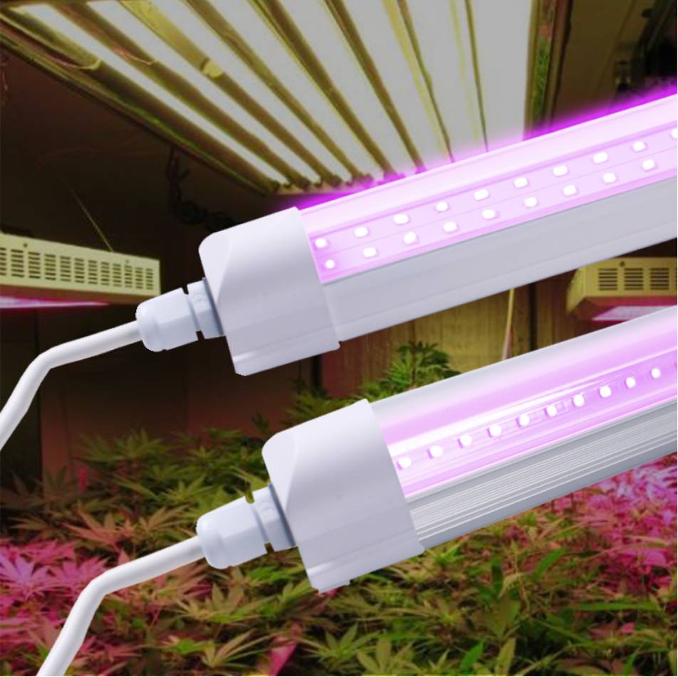 T8 Growth Bulb 48 Inches 18W IP65 Double-rows with AC85-265V