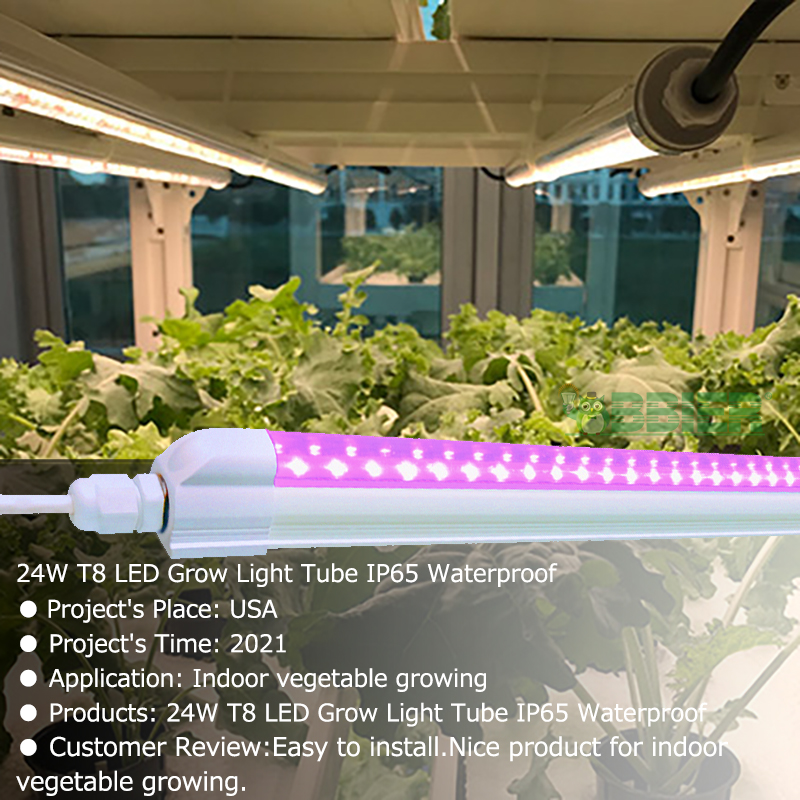 24w T8 Led Grow Light Ip65