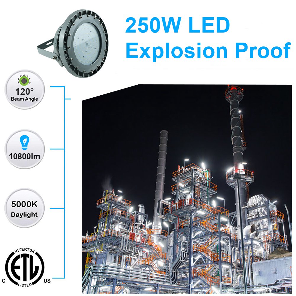 High Bay Explosion Proof LED Light 250W 5000K AC100-277V with UL Listed
