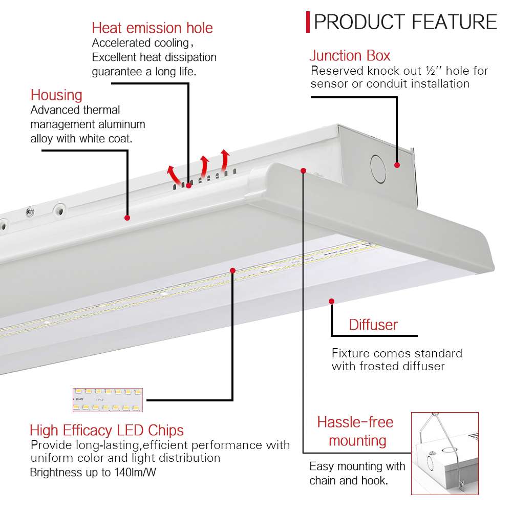Linear Light 105W in USA stock 14000lm with ETL DLC Listed