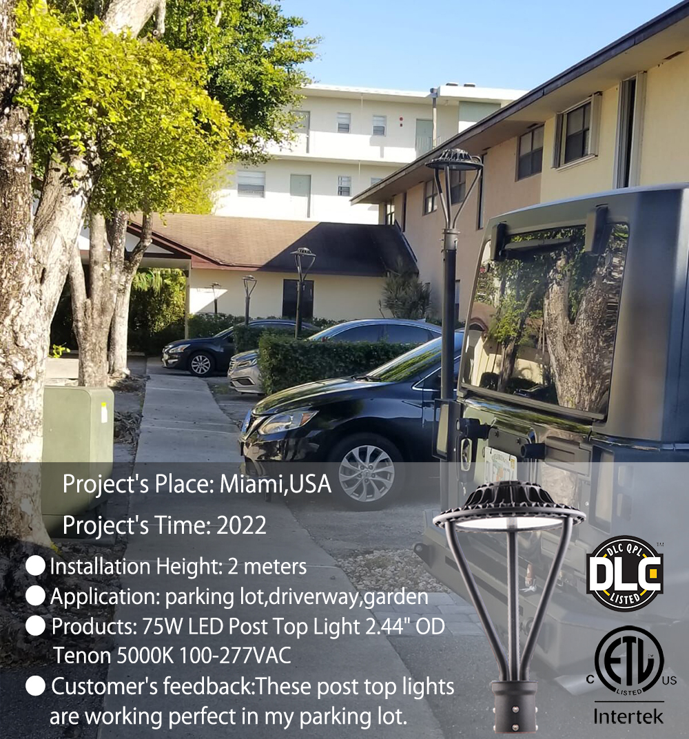 ETL-DLC-Bronze-Color-75W-LED-Post-Top-Light-2.44-OD-Tenon-5000K-100-277VAC-in-the-U.S