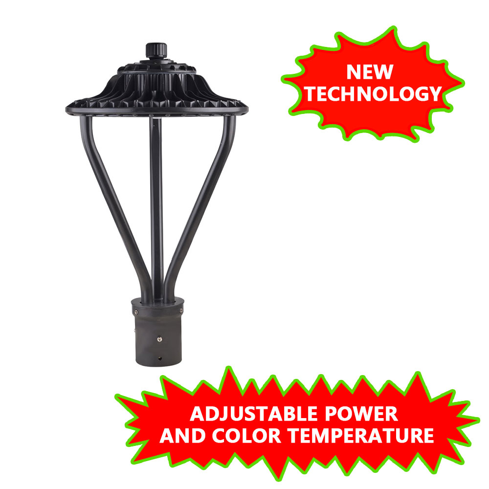 75W 100W 150W Adjustable LED Post Top Area Light in One Light AC100-277V IP67 with DLC Listed