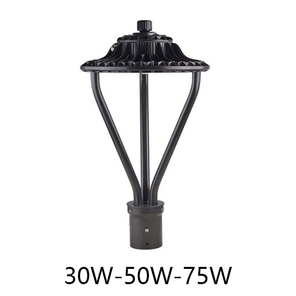 Adjustable LED Post Top Light 30W 50W 75W in one Light AC100-277V IP67 with DLC Listed