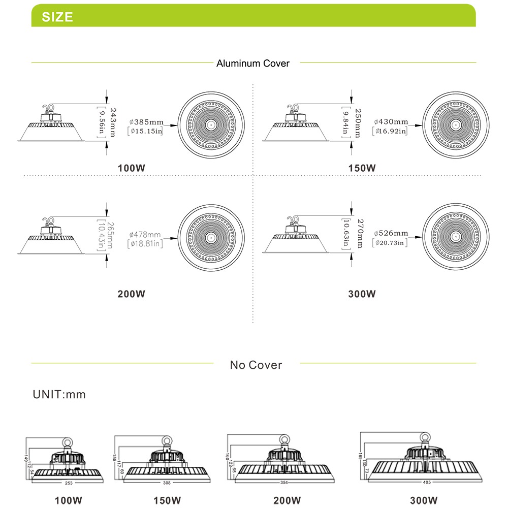 UFO LED High Bay Lights 150W IP65 21,000LM