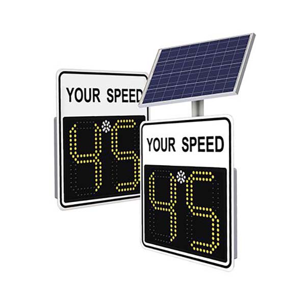 Lighted Stop Slow Sign 650 Radar Feedback SignA