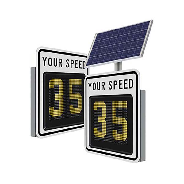 Lighted Stop Slow Sign 650 Radar Feedback SignA