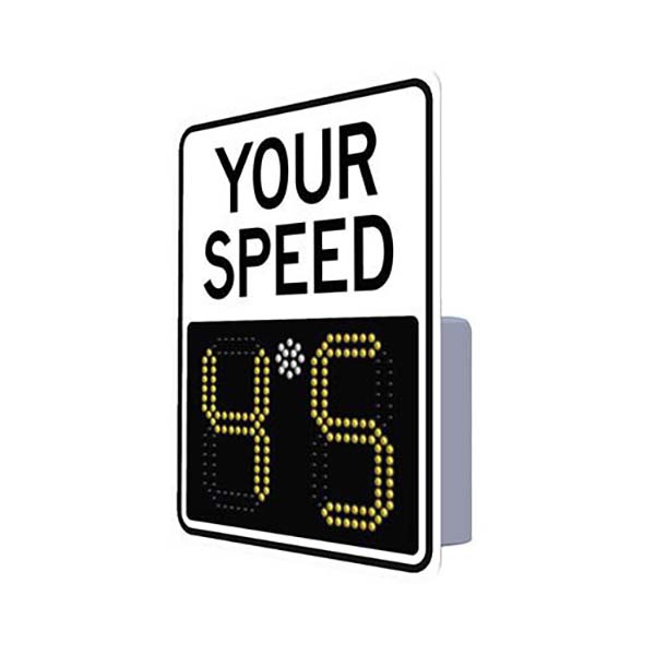 Lighted Stop Slow Sign 650 Radar Feedback SignA