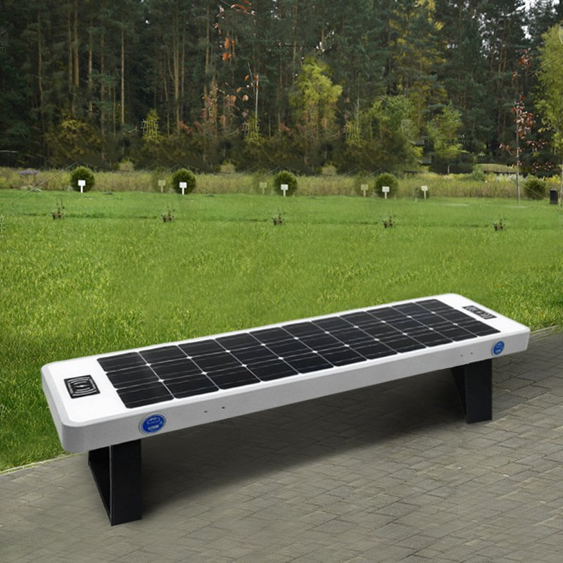 Smart Solar Powered Bench 30W IP65 WIFI Bluetooth Music Photovoltaic Bench
