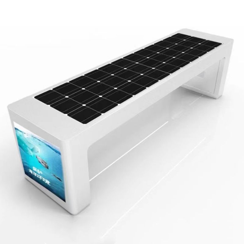 Solar Powered Benches 100W Smart Solar Bench with Charging Port