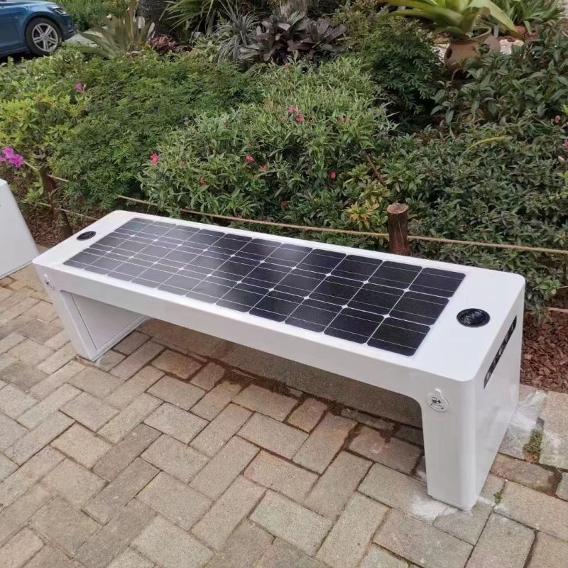 Solar Powered Benches 100W Smart Solar Bench with Charging Port