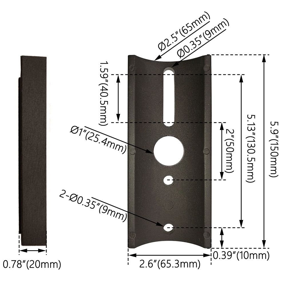 Round Bar Adapter for Arm Mount