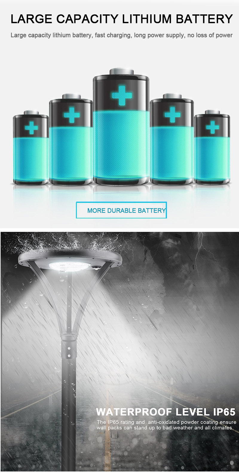 12000W solar lamp post cap aluminum housing