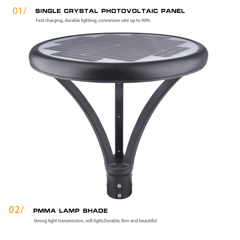 aluminum solar post top light details