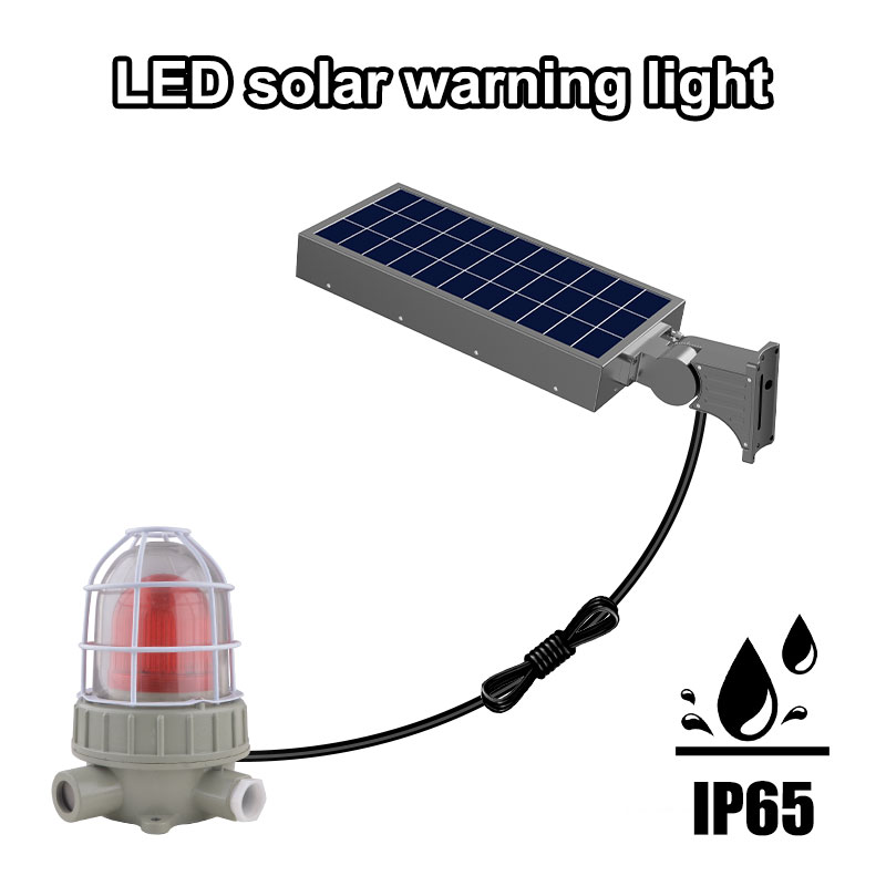 Solar Flashing Warning Lights IP65 Solar Warning Beacon