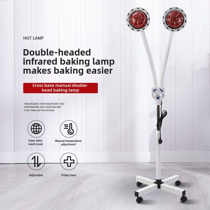 Double Head Infrared Lamp Light Therapy Adjustable  Angle 360 Degrees