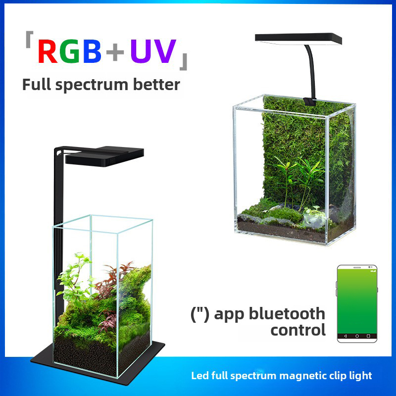 LED Aquarium Lighting System Full Spectrum RGB+UV APP Bluetooth Control