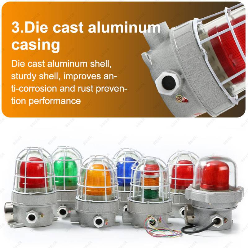 Solar explosion proof light IP65 25W alarm solar panel