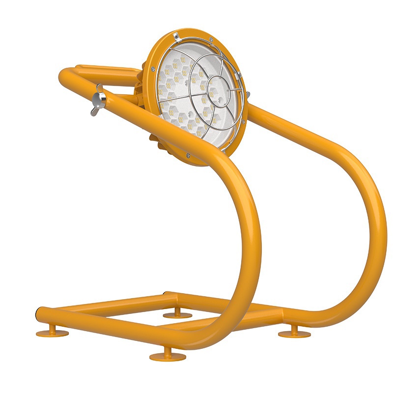 U-shaped Bracket Round Light Yellow Temporary Work Lights