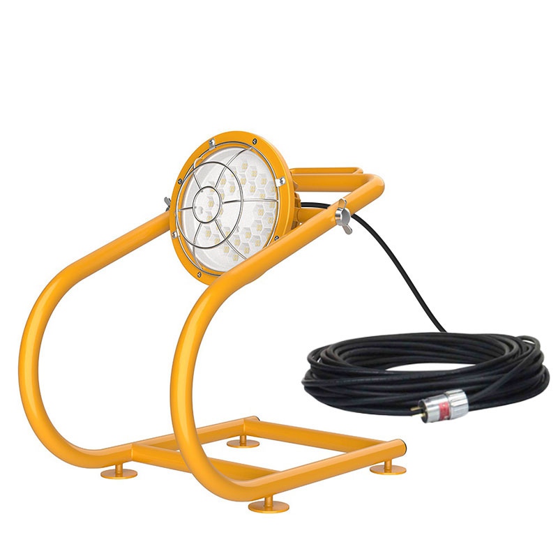 U-shaped Bracket Round Light Yellow Temporary Work Lights