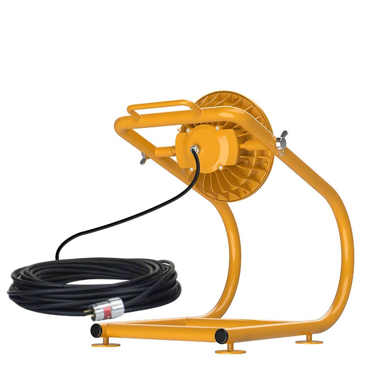 U-shaped Bracket Round Light Yellow Temporary Work Lights