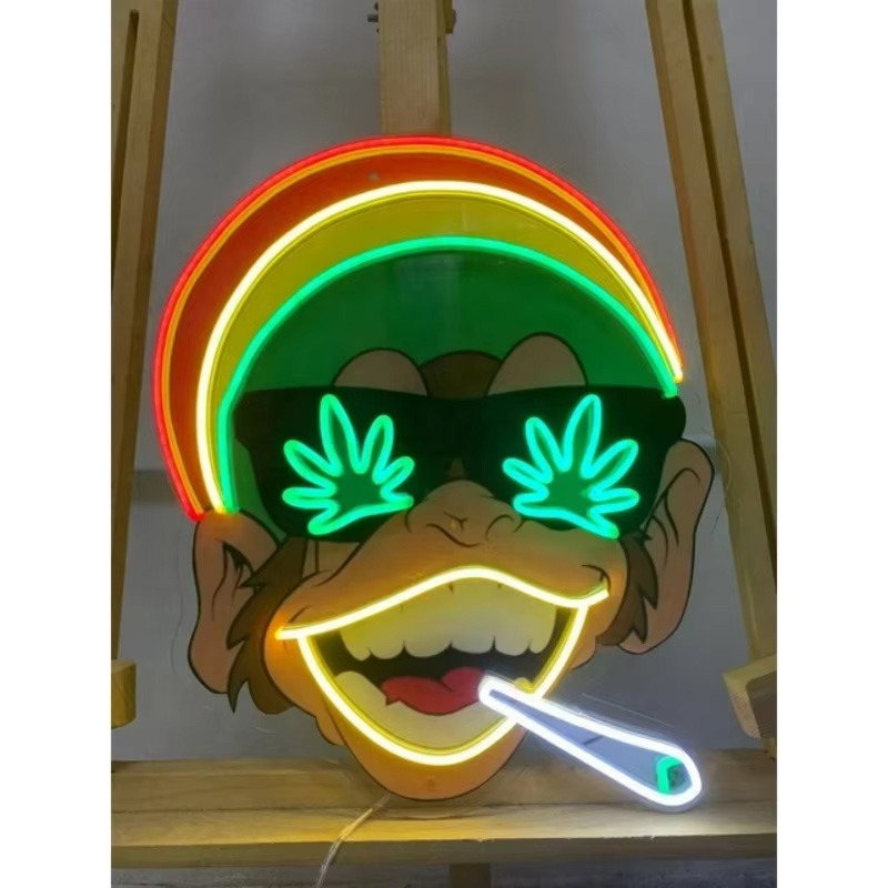 LED Neon Sign Design Tobacco Shop Logo Design