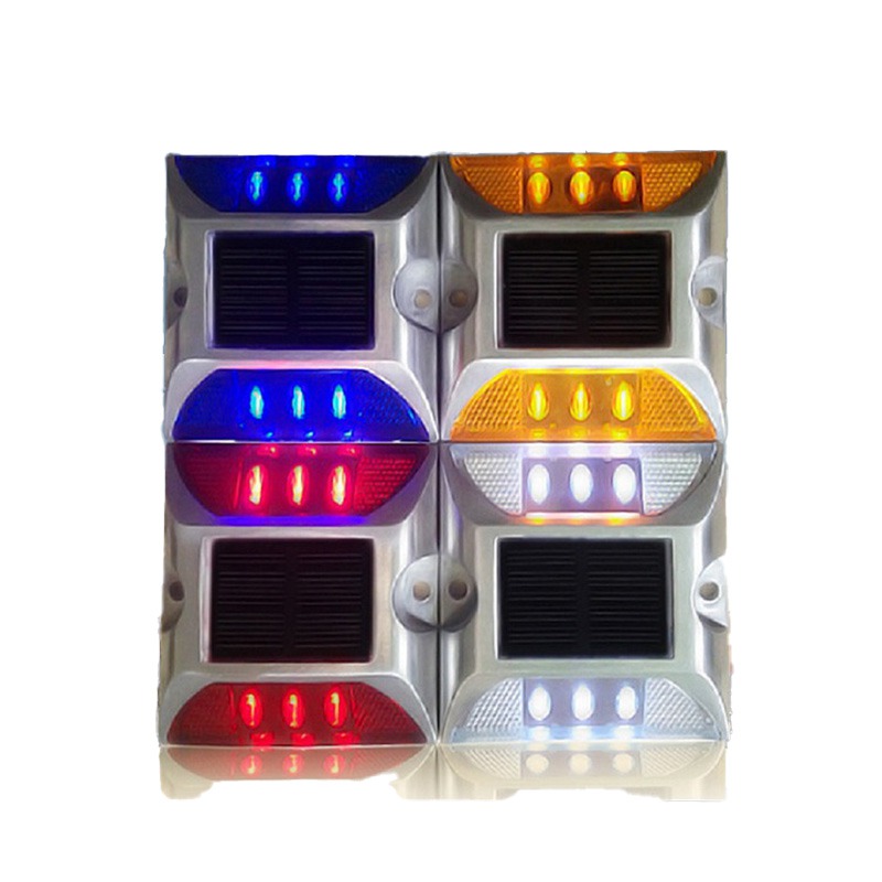 Night Reflective  Solar Road Stud  Light Yellow Bule Green