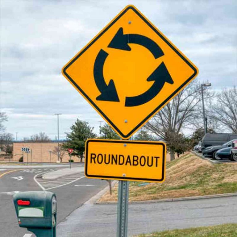 Roundabout Led Signs Solar Powered LED Flashing Roundabout Sign - BBIER®