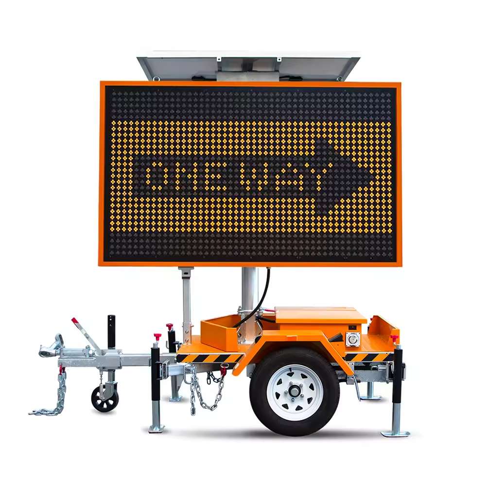 Standing Rambu Rambu Lalu Lintas LED Portabel Lipat Berdiri Trailer 12V Tahan Air IP65 ...